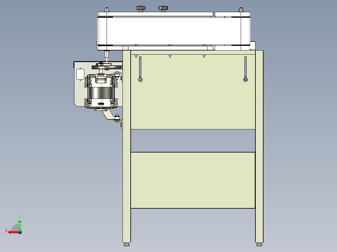卧式砂带磨光机后视图