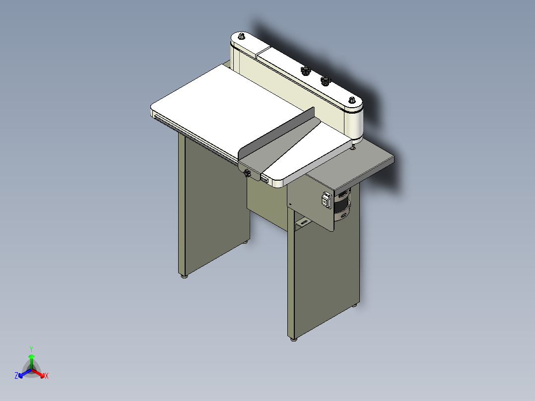 卧式砂带磨光机正等轴测图