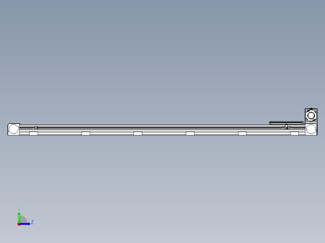 同步带滑台-欧规B8-L88-S1900-L-ZP75-D3-N10左视图