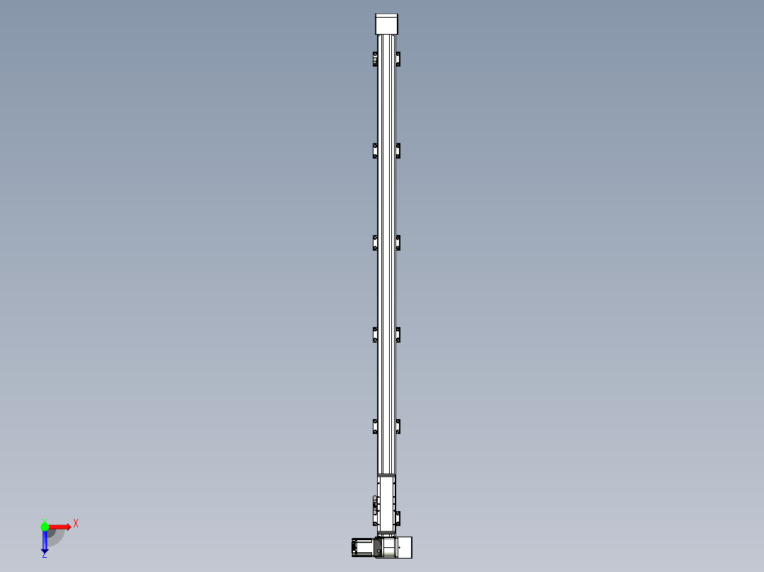 同步带滑台-欧规B8-L88-S1900-L-ZP75-D3-N10俯视图