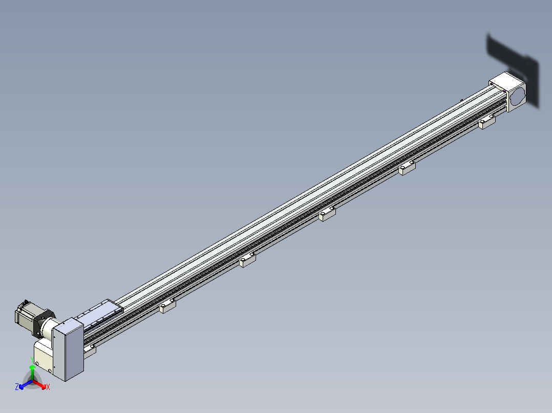 同步带滑台-欧规B8-L88-S1900-L-ZP75-D3-N10正等轴测图