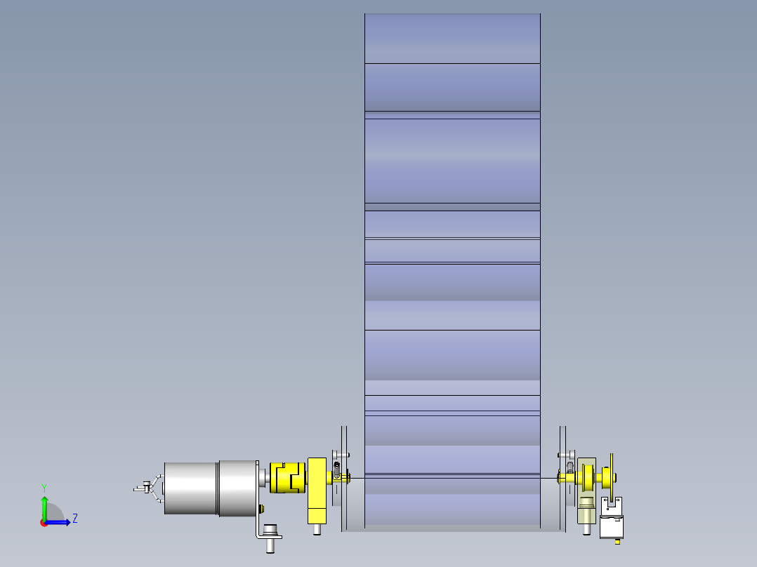 顶出机构左视图