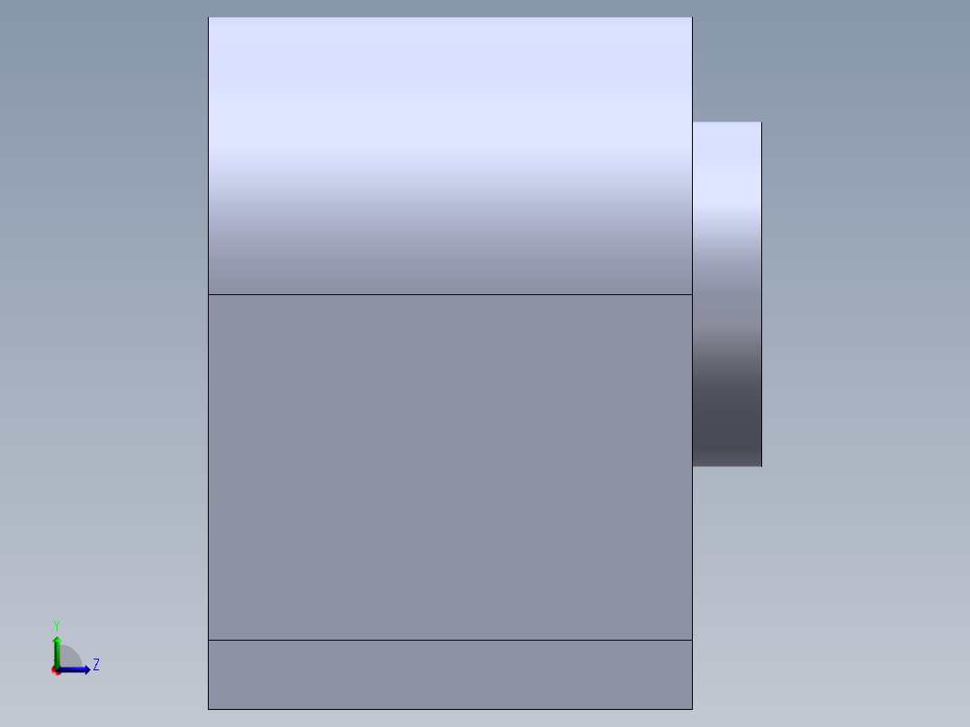 S7 直线滑座左视图