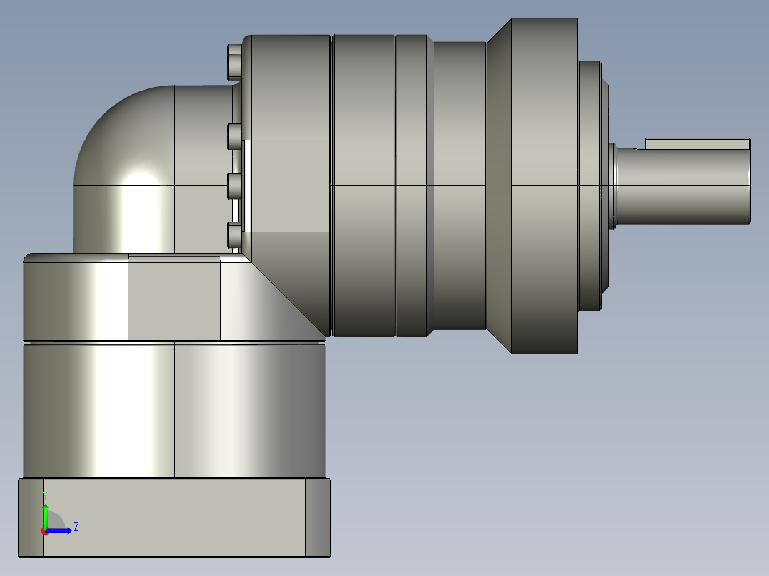 多摩川行星减速机TLR-070-L1-14BK14（45度）左视图