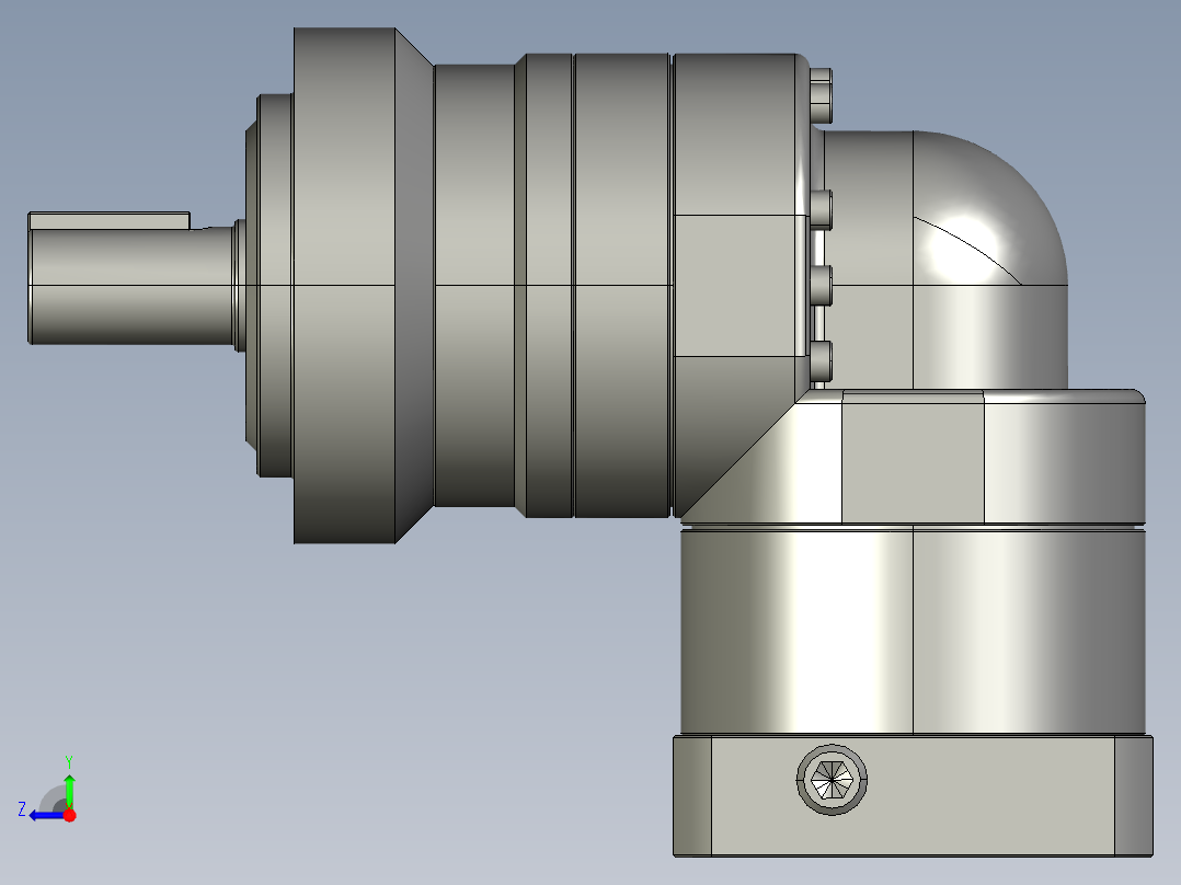多摩川行星减速机TLR-070-L1-14BK14（45度）右视图