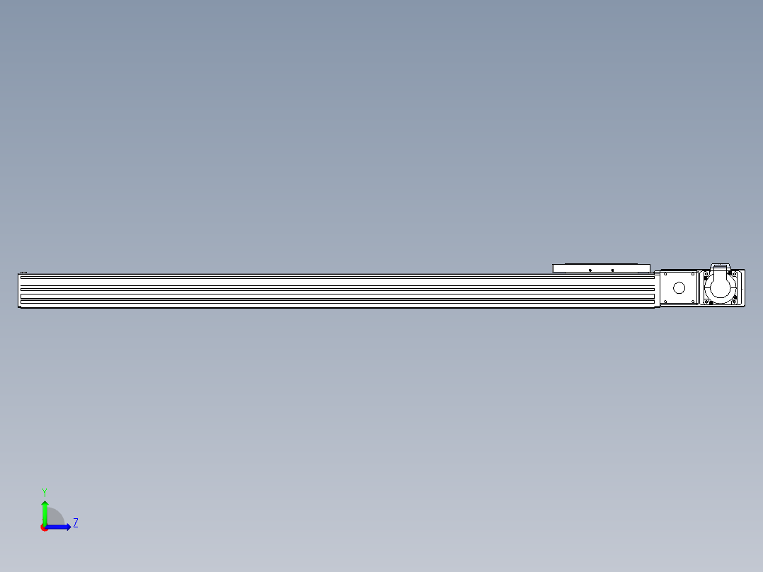同步带全封闭直线模组TPA-HCB-120D-90-L900-MR-Y-P40-N3左视图