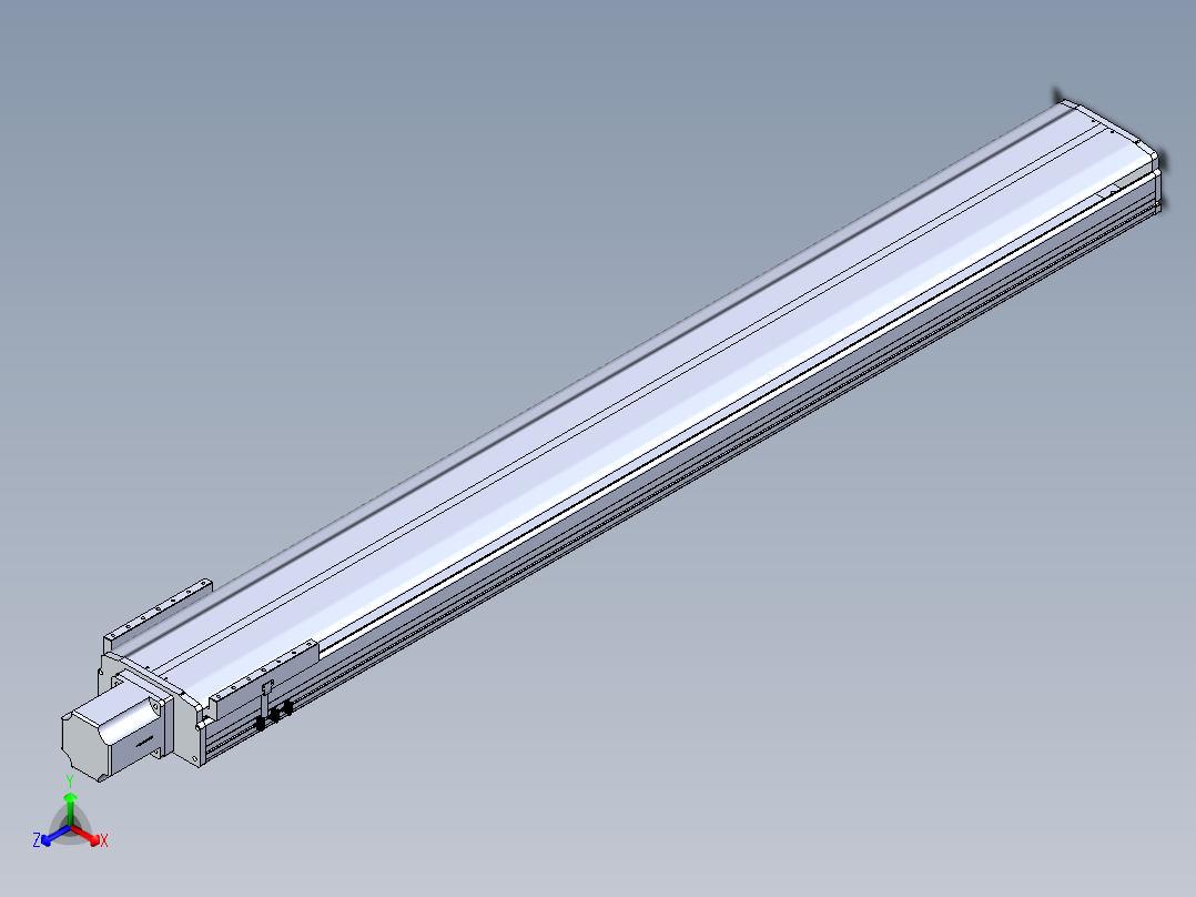 东锦丝杆传动-直线滑台模组DH270-C-L10-S2150-BC-T1000W-C3主视图