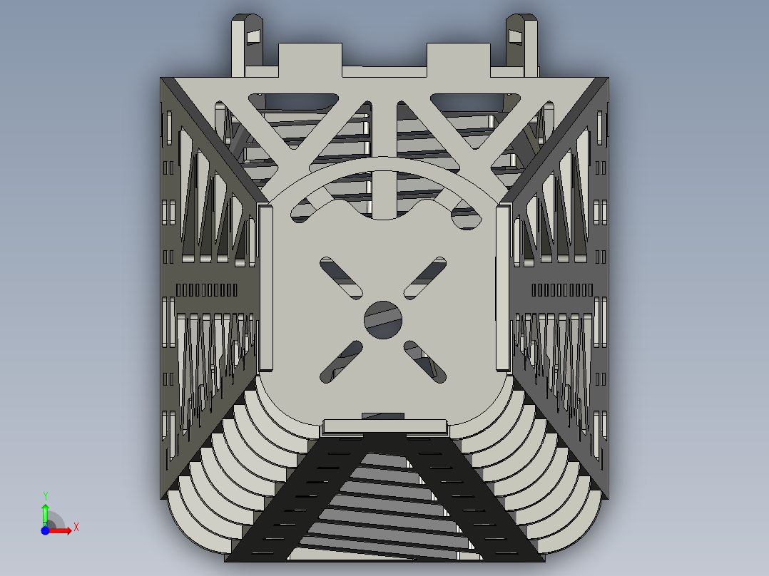 固定翼无人机航模框架前视图