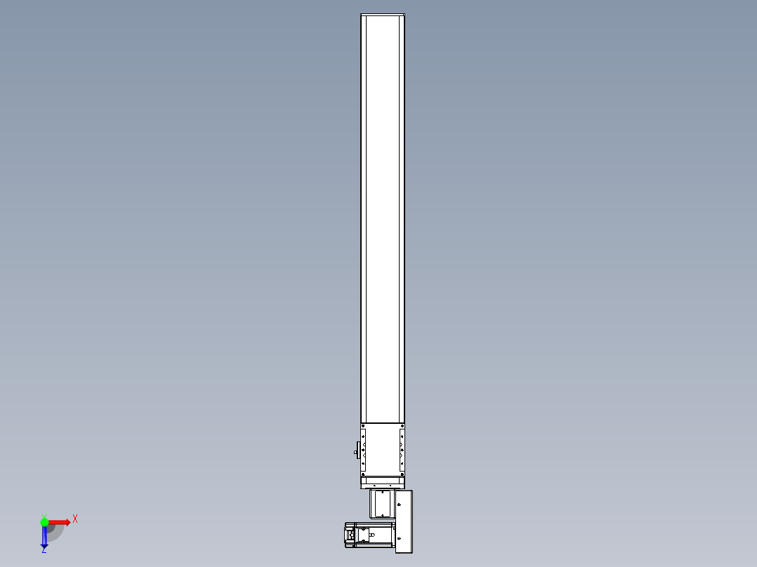 同步带全封闭直线模组TPA-HCB-105D-90-L900-MR-Y-P20-N3俯视图