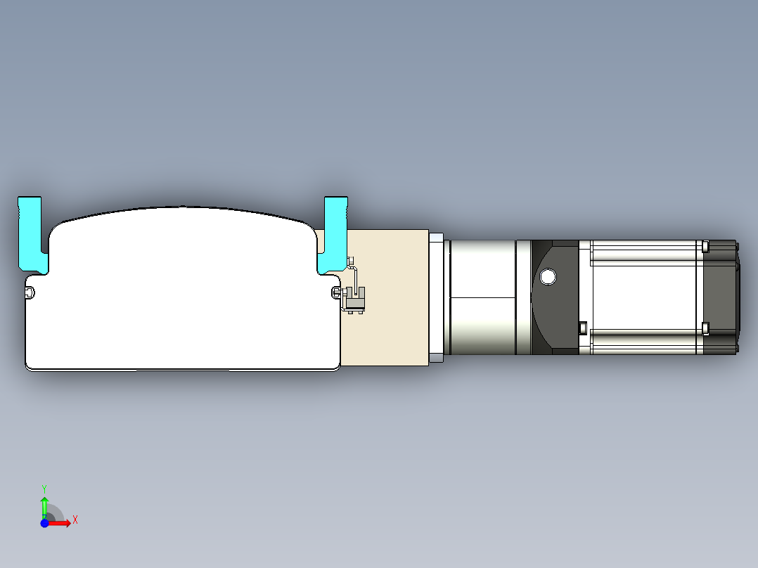 同步带滑台-半封闭B22-L100-C-S1700-R-P75-D3-N5前视图