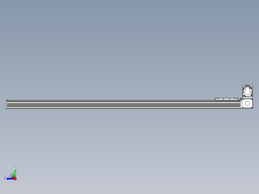 同步带全封闭直线模组TPA-HCB-110D-90-L1300-RU-Y-P40-N3右视图