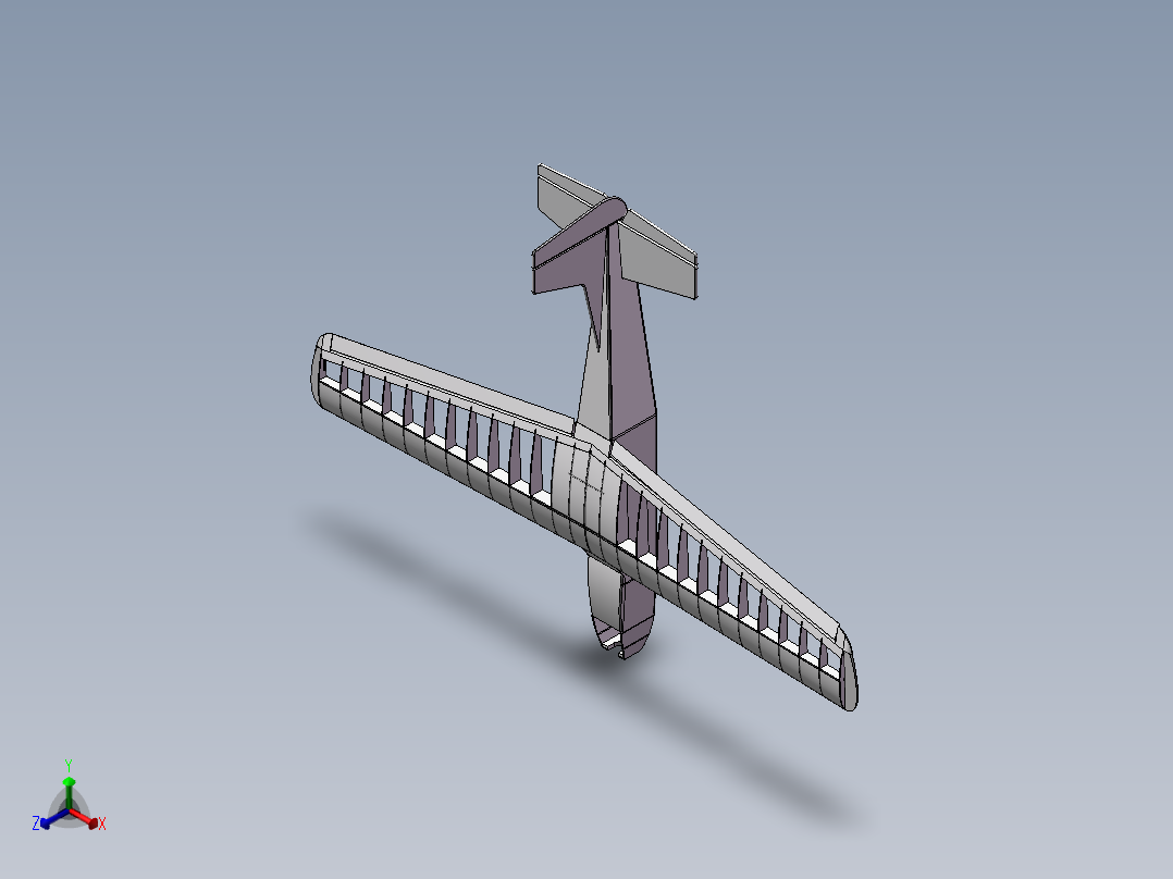 遥控飞机正等轴测图