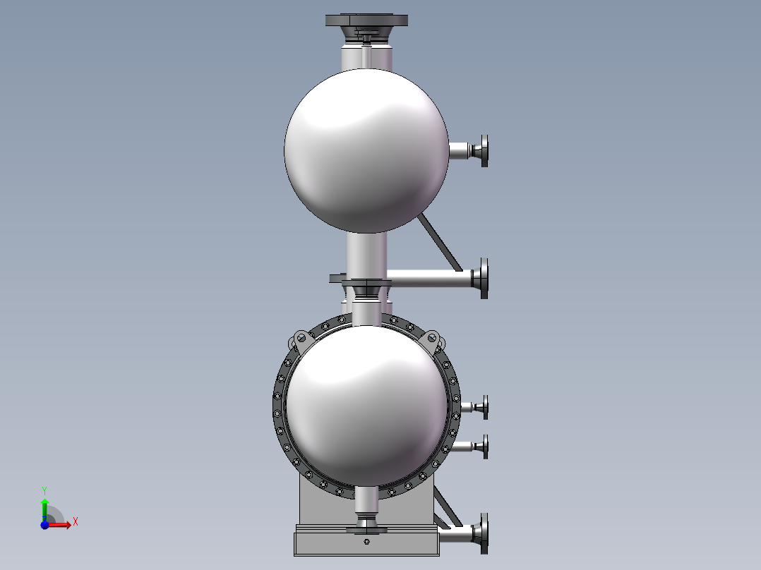汽提塔冷凝器sw18可编辑前视图