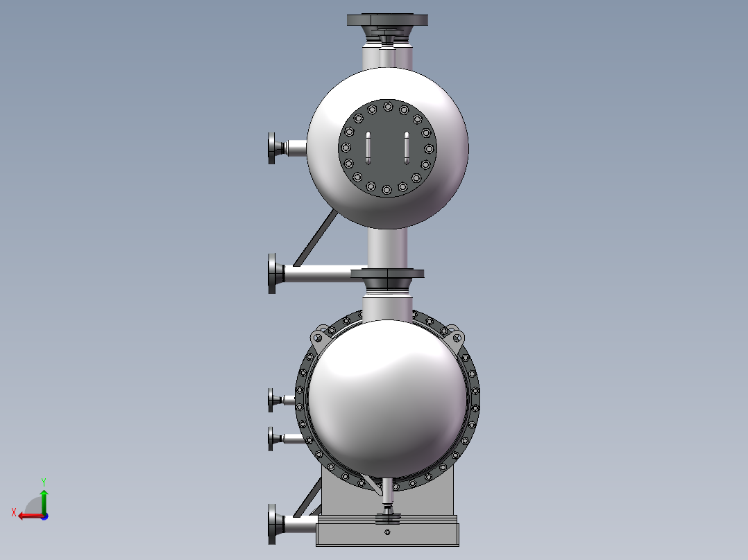 汽提塔冷凝器sw18可编辑后视图