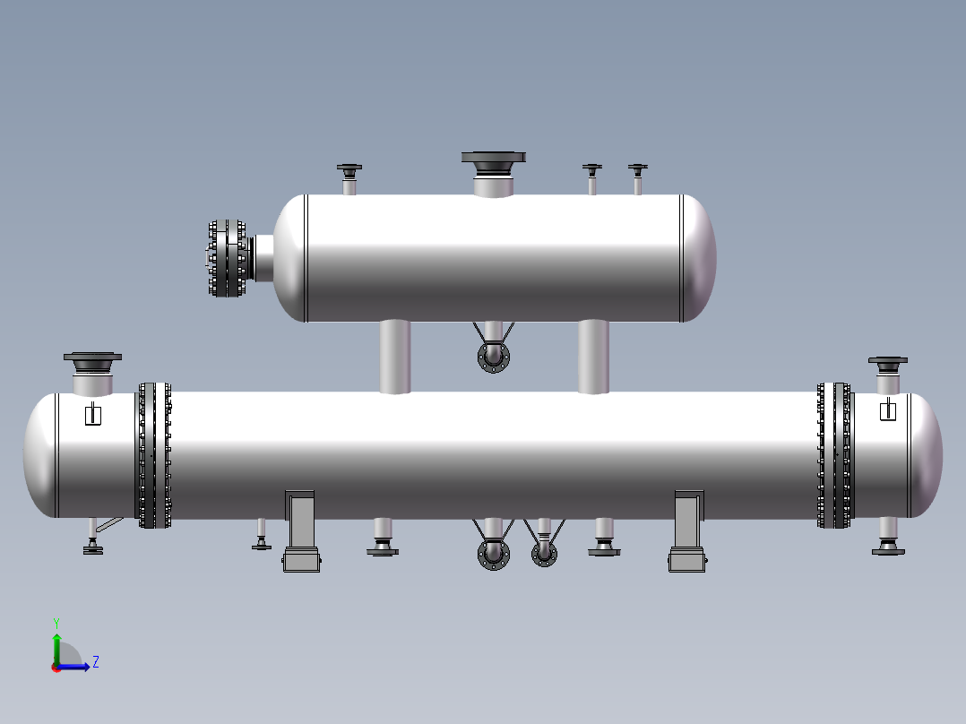 汽提塔冷凝器sw18可编辑左视图