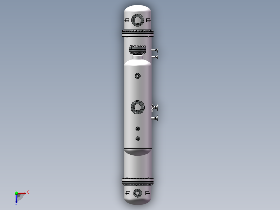 汽提塔冷凝器sw18可编辑俯视图