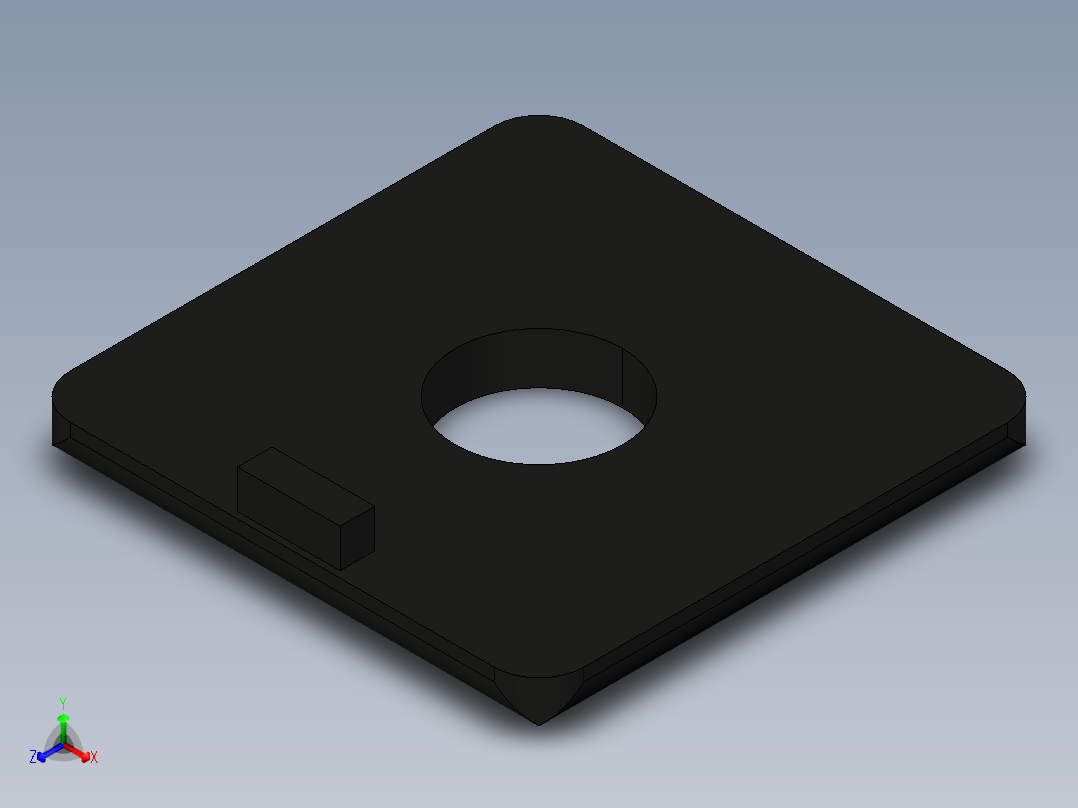 型材-BR 40X40 COVER CAP WITH HOLE KJN529045主视图