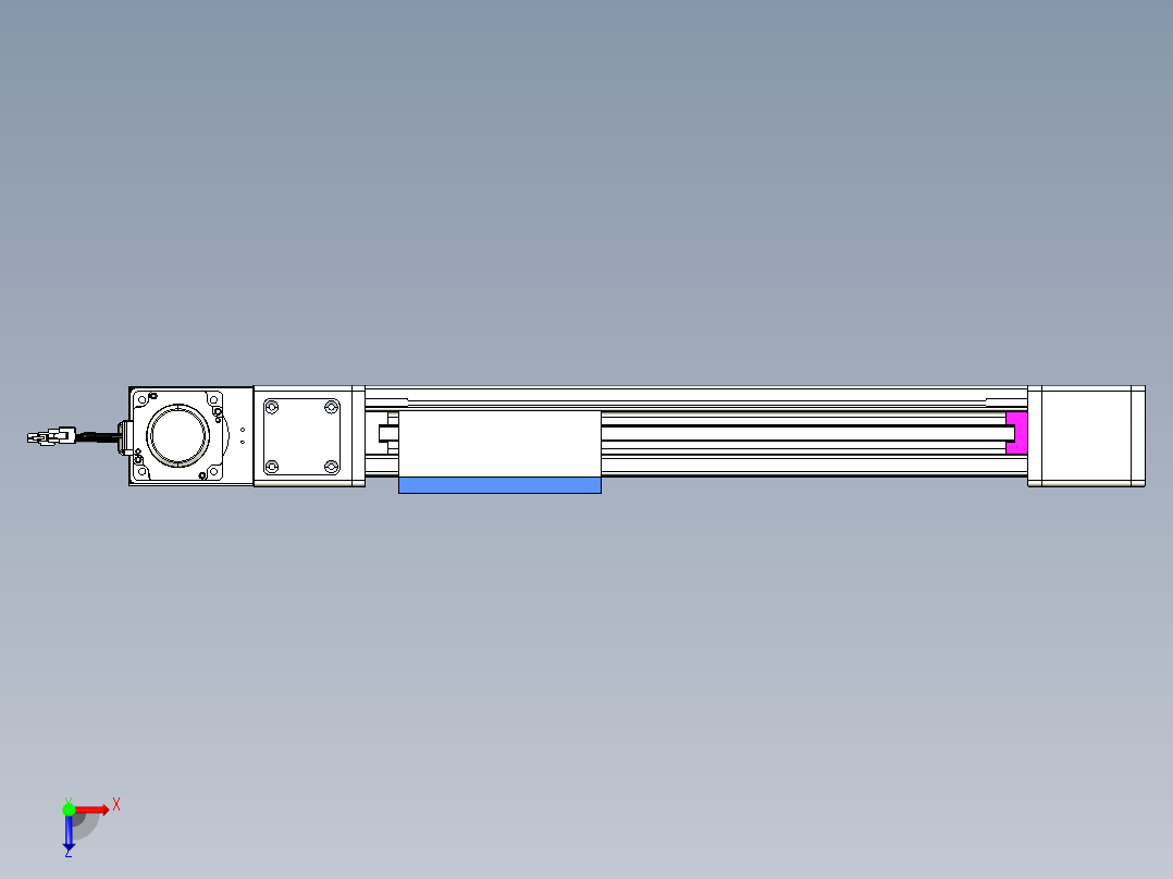 威洛博LB.GB同步带传动--欧规系列GB8-L96-S350-BL-P75俯视图
