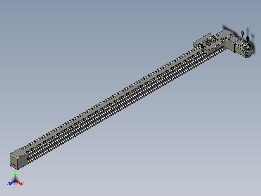 威洛博直线电机模组EB6-L140-S1350-R-P40-MS3主视图
