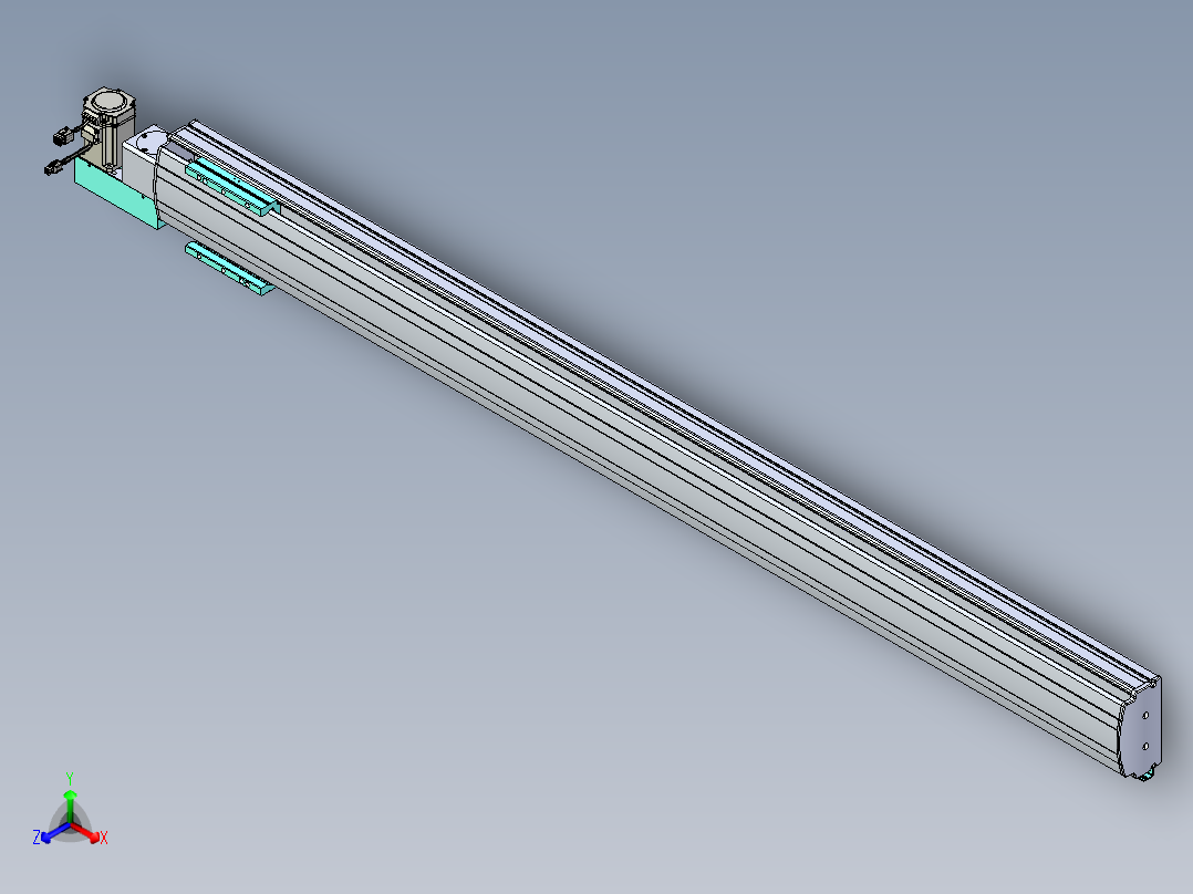 威洛博VBF同步带传动一般环境VBF14-L45-S1500-BL-ZP40-C3正等轴测图