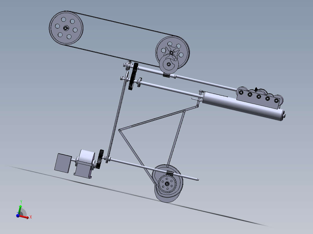 2390 啤酒瓶洗瓶机的设计【说明书+CAD+SOLIDWORKS】主视图