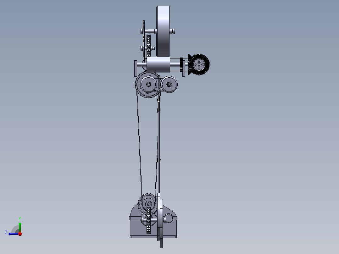 2390 啤酒瓶洗瓶机的设计【说明书+CAD+SOLIDWORKS】右视图