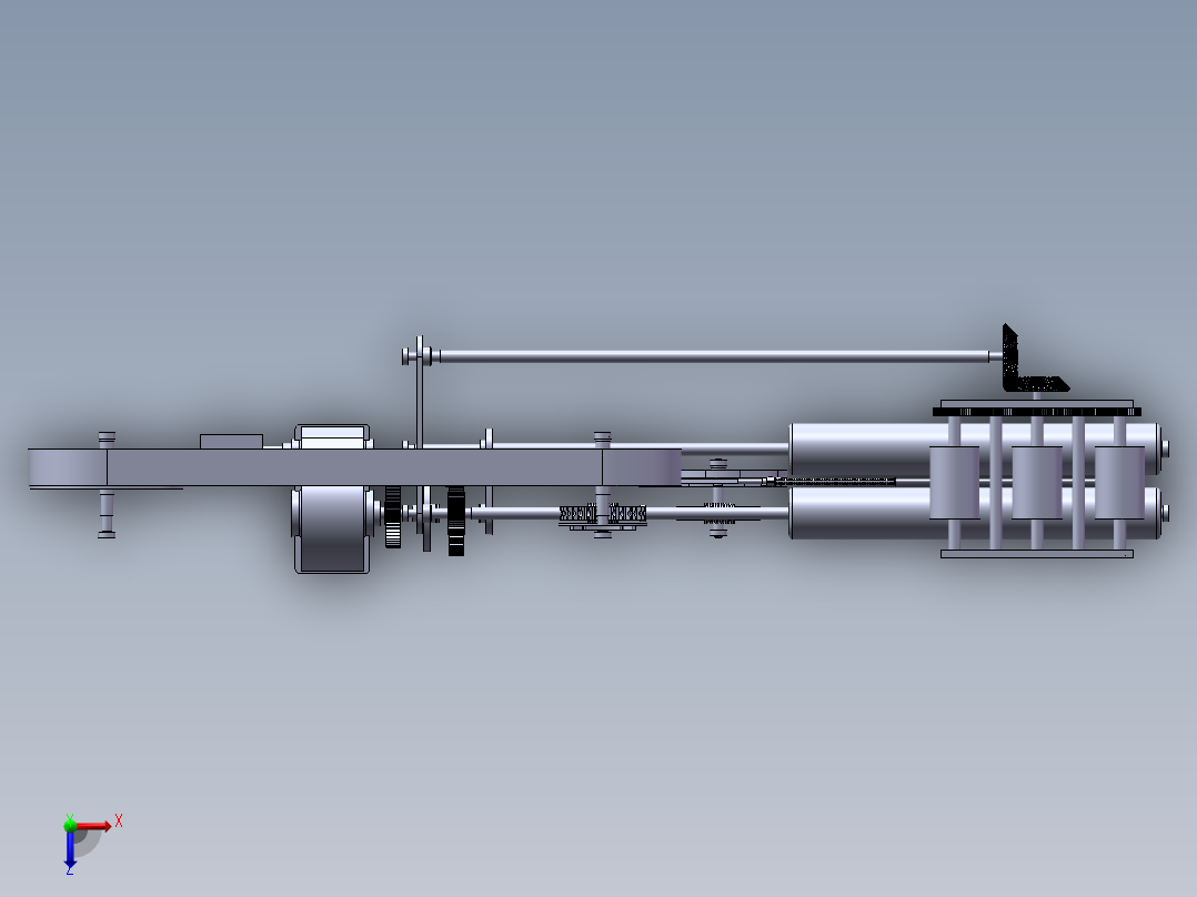 2390 啤酒瓶洗瓶机的设计【说明书+CAD+SOLIDWORKS】俯视图