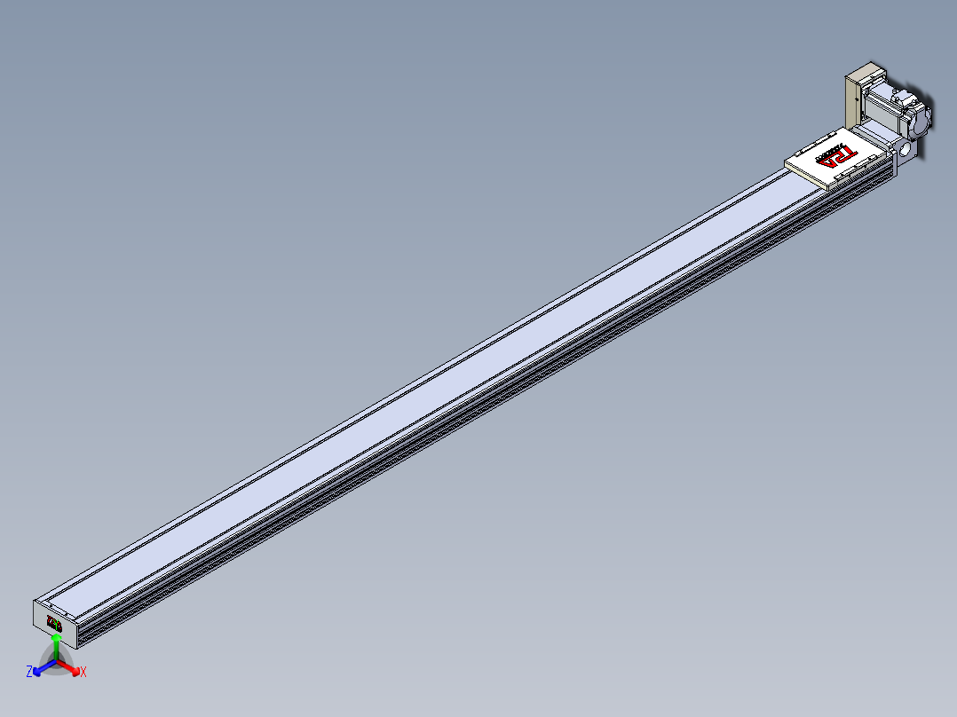 同步带全封闭直线模组TPA-HCB-110D-90-L1850-RU-C-P40-N3正等轴测图
