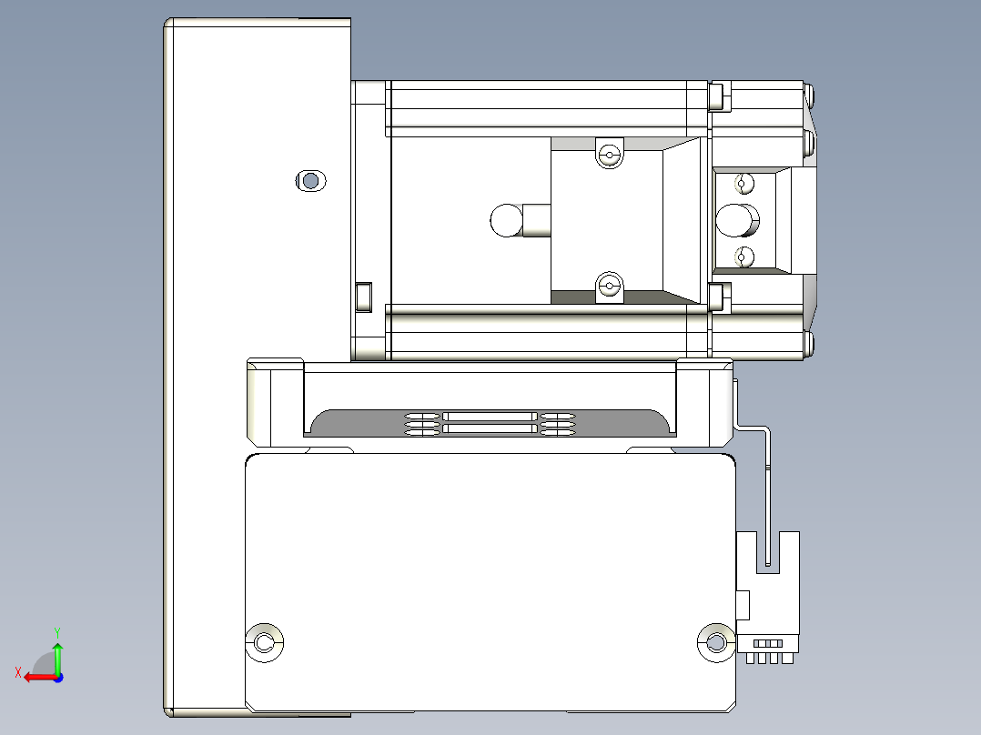 同步带全封闭直线模组TPA-HCB-105D-90-L1750-RU-Y-P20-N3后视图