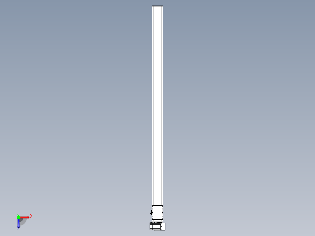 同步带全封闭直线模组TPA-HCB-105D-90-L1750-RU-Y-P20-N3俯视图