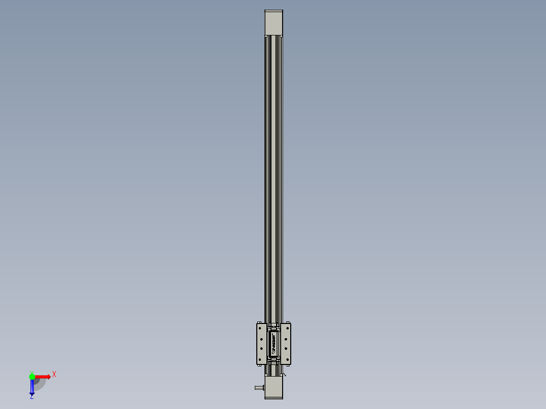 威洛博直线电机模组EB4-L80-S600-光轴俯视图