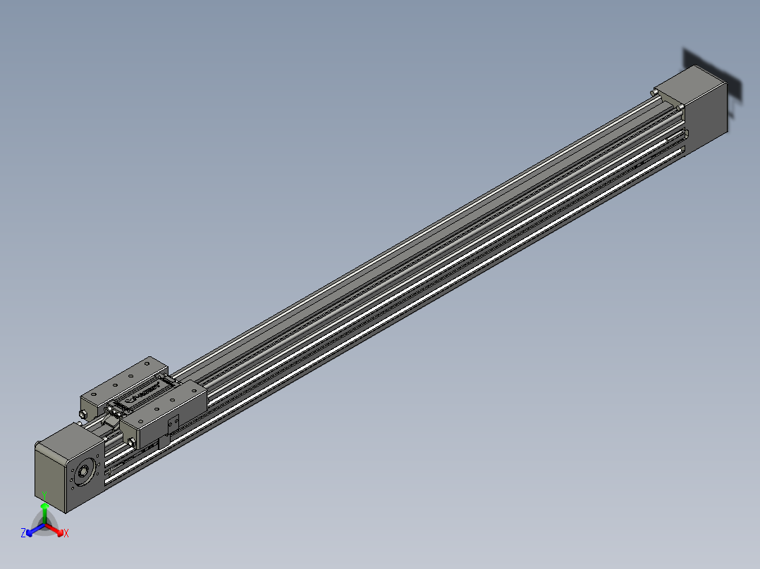 威洛博直线电机模组EB4-L80-S600-光轴正等轴测图