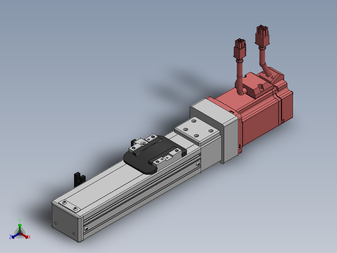 精密模组MY50-T10-100L-BC-P20B-C4-C正等轴测图