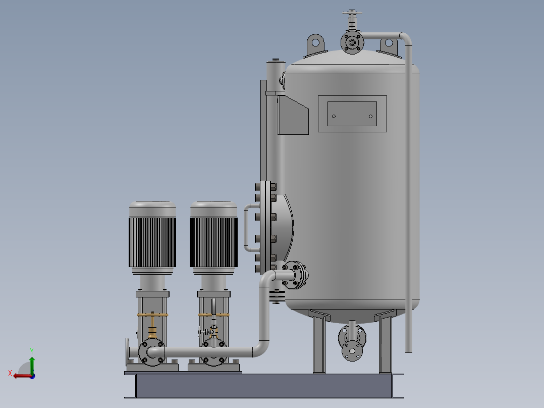 耐压测试罐后视图
