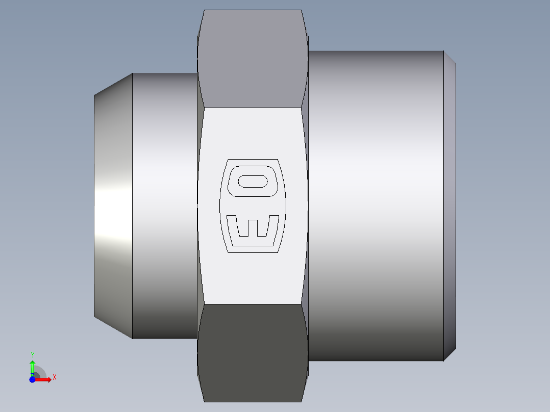 卡套式工业通用硬管接头EO_Weld_connector_AS30S71X前视图