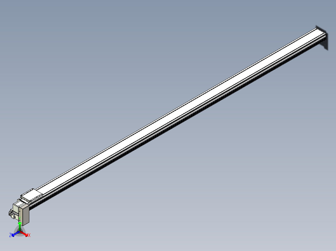 同步带全封闭直线模组TPA-HCB-105D-90-L2800-RP-Y-P20-N3正等轴测图