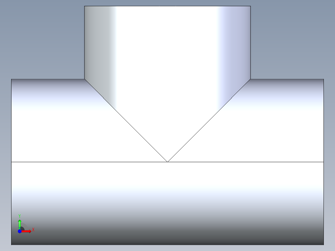 聚氯乙烯配件01-Sch80_Tee_SxSxS_801-025_2.5in前视图