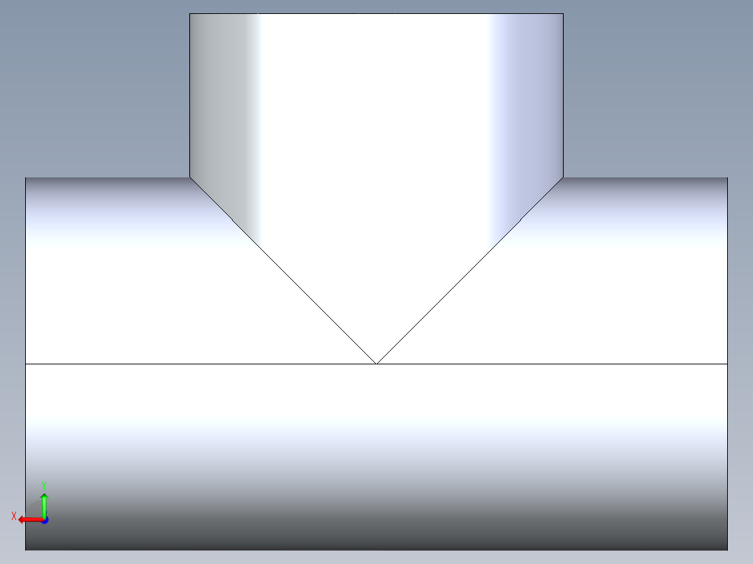 聚氯乙烯配件01-Sch80_Tee_SxSxS_801-025_2.5in后视图