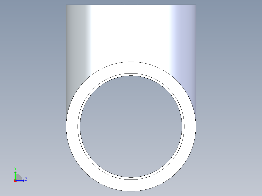 聚氯乙烯配件01-Sch80_Tee_SxSxS_801-025_2.5in左视图