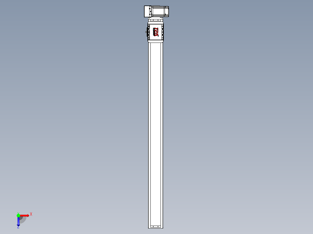 同步带全封闭直线模组TPA-HCB-85D-90-L1000-RU-Y-P20-N3俯视图