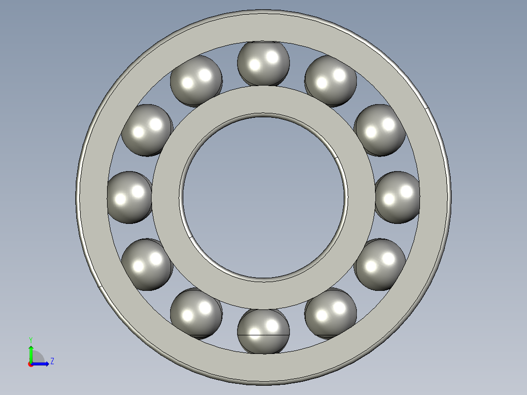 深沟球轴承16001左视图
