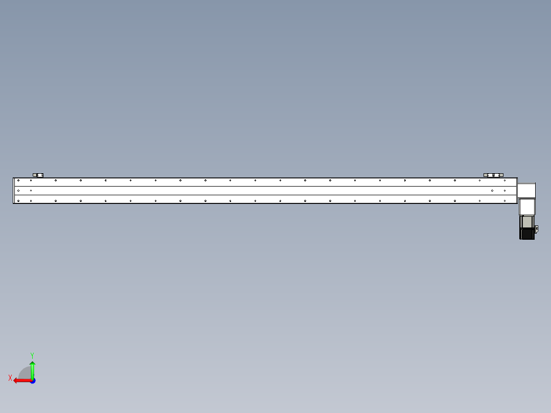 同步带滑台-半封闭B10-L90-S1800-L-P40-D3后视图