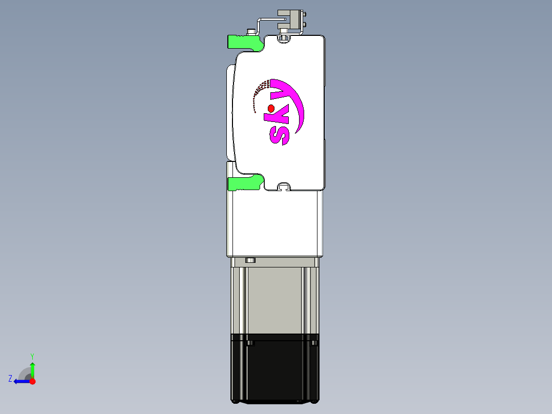 同步带滑台-半封闭B10-L90-S1800-L-P40-D3右视图