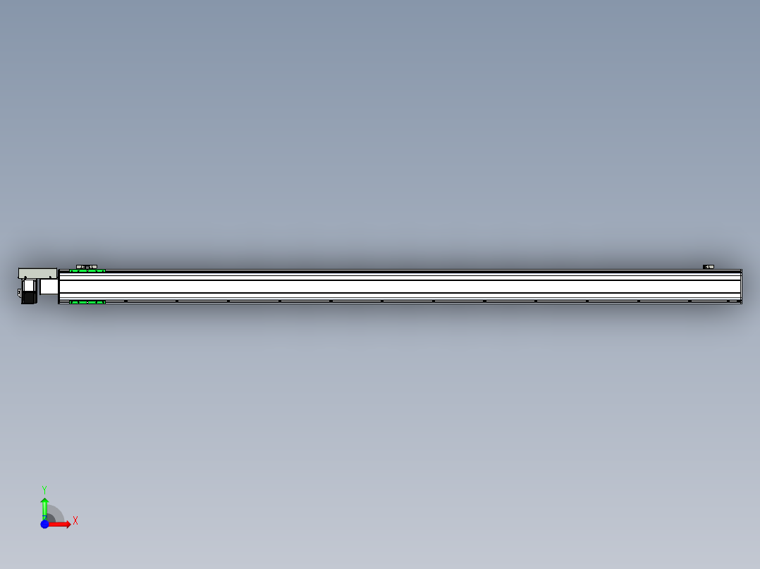 同步带滑台-半封闭B13H-L45-S2400-R-P40-D3前视图