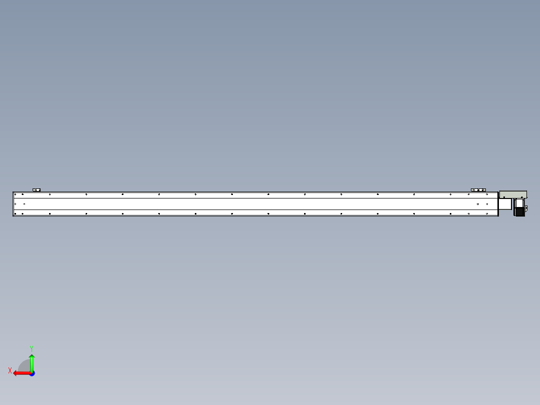 同步带滑台-半封闭B13H-L45-S2400-R-P40-D3后视图