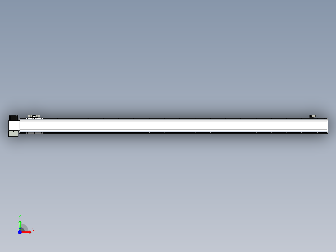 同步带滑台-半封闭B10H-L45-S1800-LD-P40-D3前视图