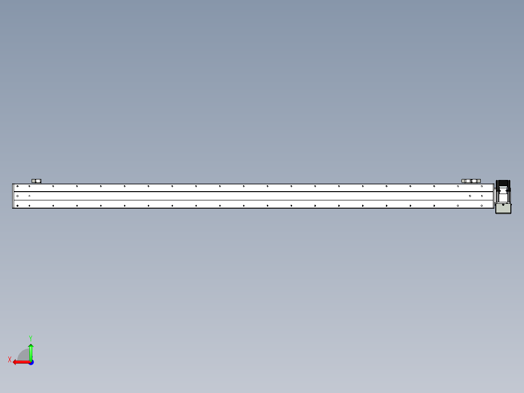 同步带滑台-半封闭B10H-L45-S1800-LD-P40-D3后视图