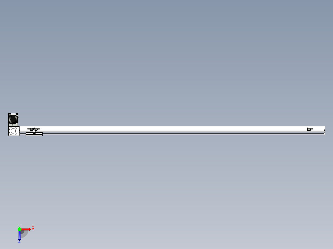 同步带滑台-半封闭B10H-L45-S1800-LD-P40-D3俯视图