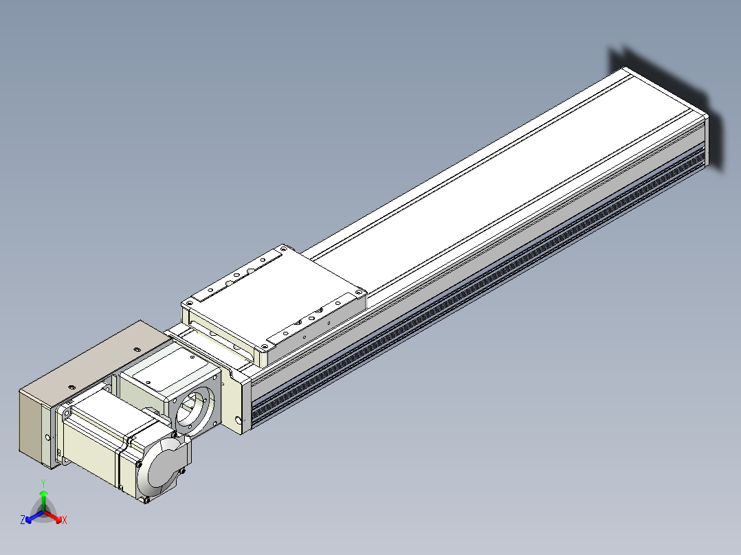 同步带全封闭直线模组TPA-HCB-105D-90-L350-ML-C-P20-N3主视图