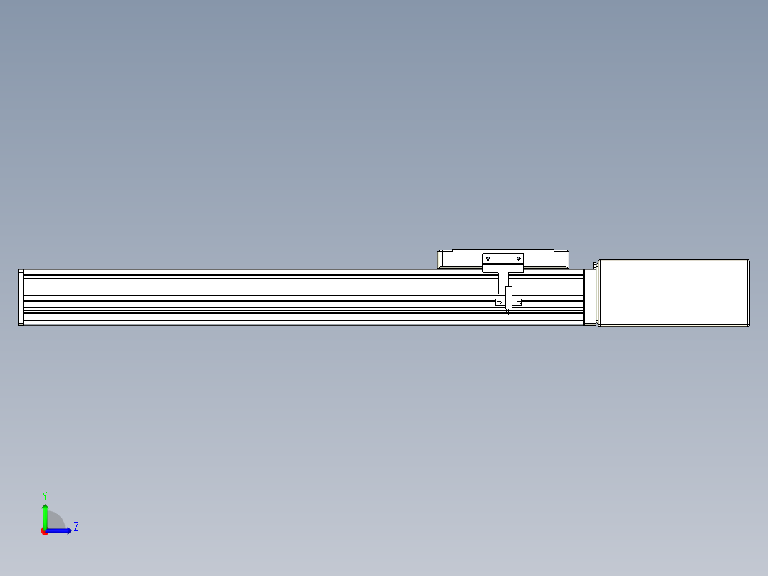 同步带全封闭直线模组TPA-HCB-105D-90-L350-ML-C-P20-N3左视图